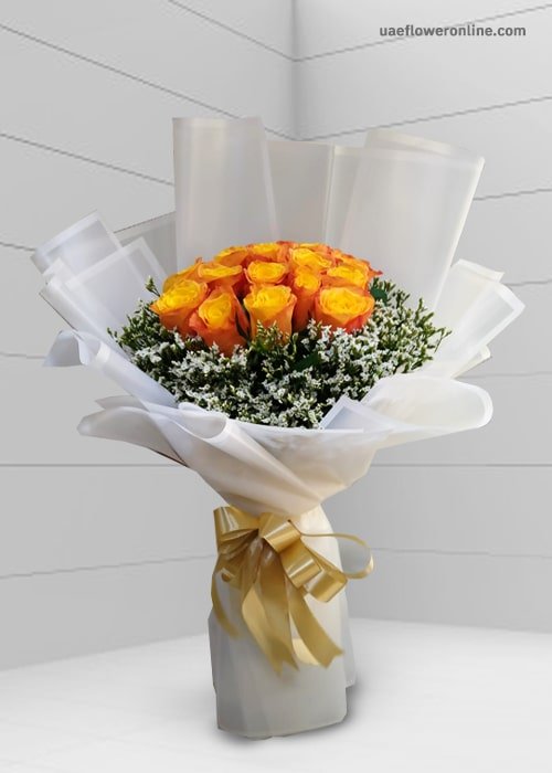 Alluring Orange Rose Bouquet